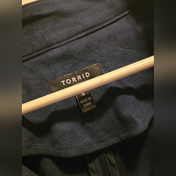Torrid Navy Jacket with Zipper Accentstorrid - Picture 2 of 3